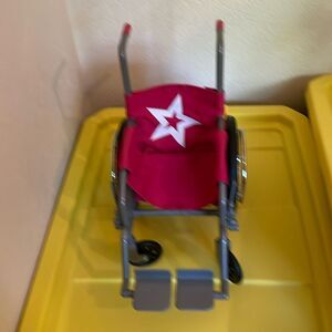 American Girl Wheelchair Red